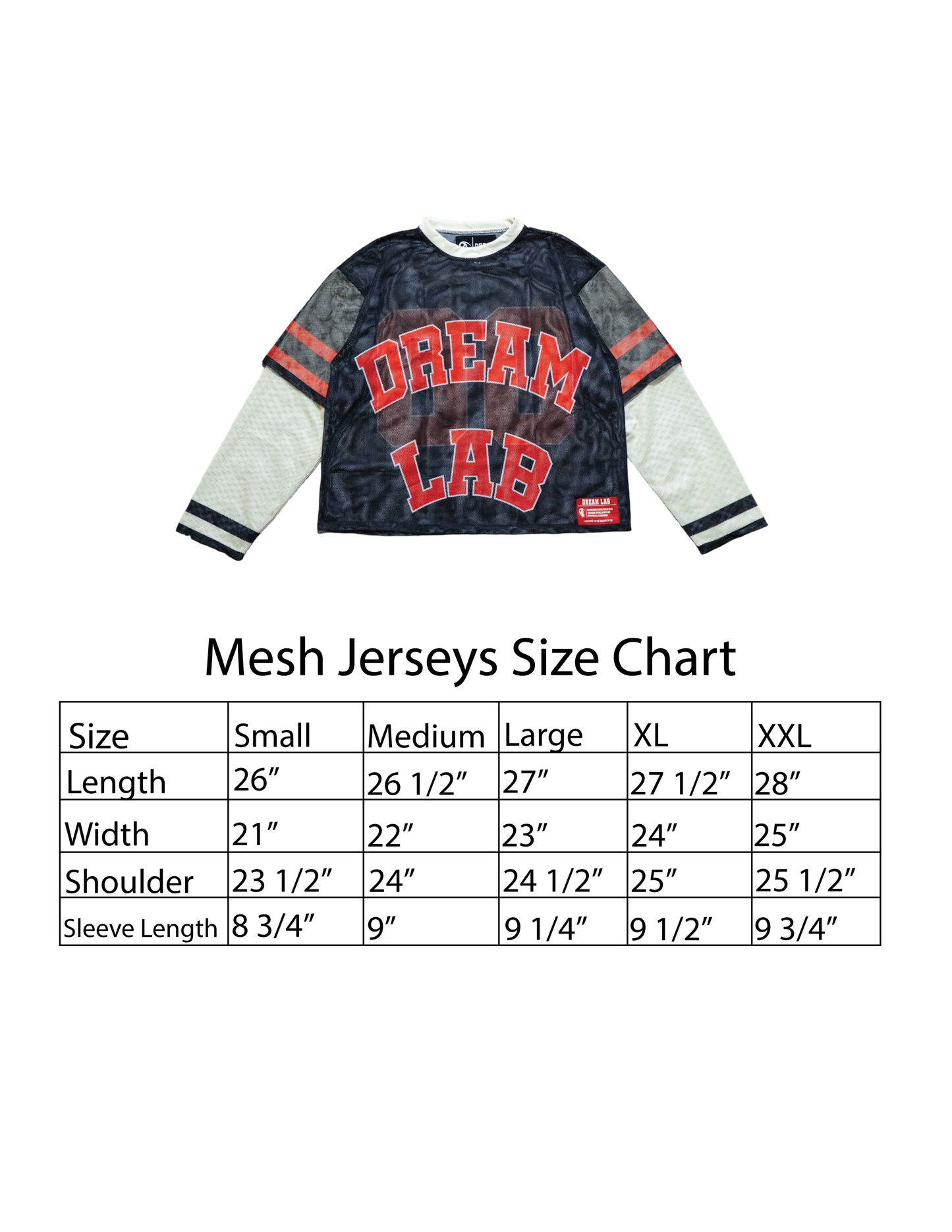 Dream Lab Black/Red Mesh Jersey