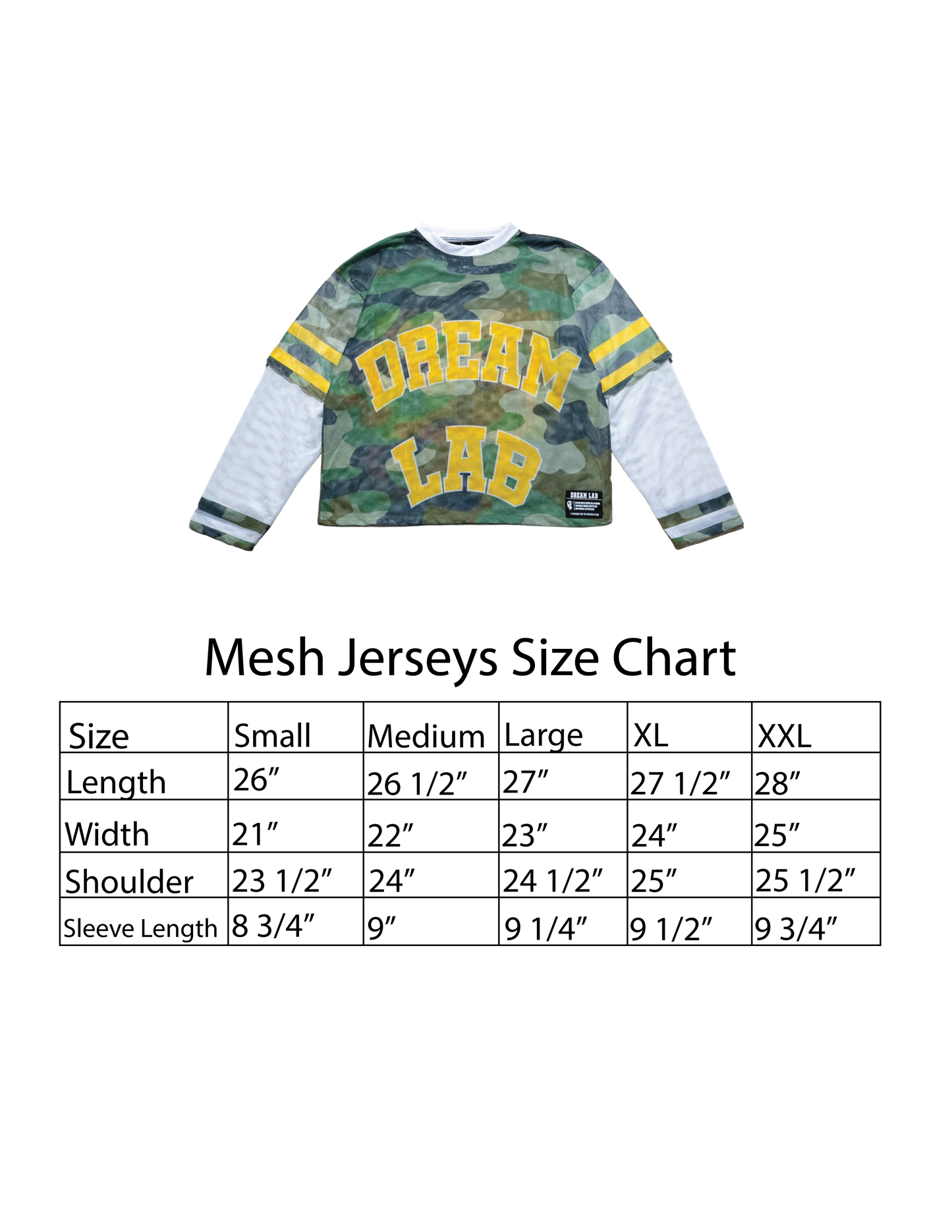 Dream Lab Mesh Jersey Camo/Yellow